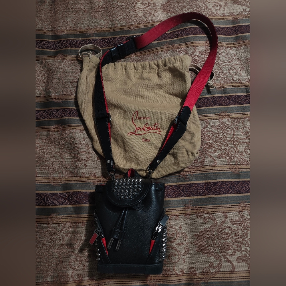 Christian Louboutin Explorafunk Keyring Studded Crossbody Bag - Picture 2 of 8